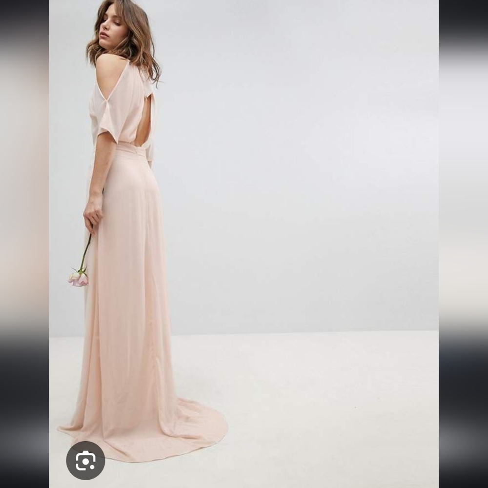 TFNC High Neck Maxi Bridesmaid Dress With Fishtail